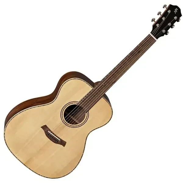 BATON ROUGE X51S/OM -акустическая гитара формы корпуса OM, топ массив ели,нижняя дека и обечайки пау ферро, гриф окоуме, накладка на гриф и бридж лавр, 21 лад, колки хромированные, мензура 630мм, ширина грифа у верхнего порожка 46мм, цвет: натуральный матовый