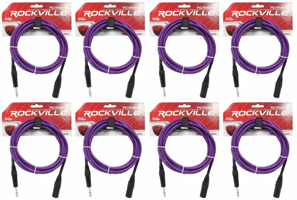 Коммутационный кабель Rockville RCXMB10-P Purple 3 м (8 штук)