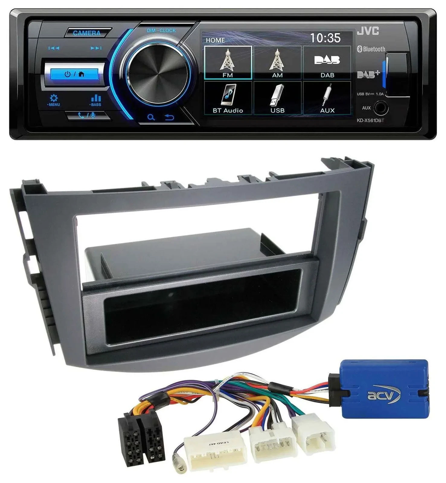 JVC Bluetooth MP3 USB DAB Autoradio für Toyota RAV-4 (11-13) - 28 Pin