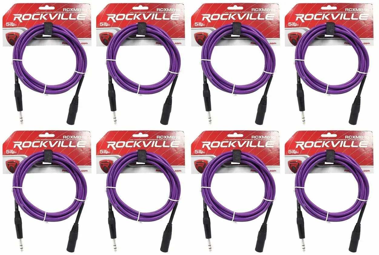 Коммутационный кабель Rockville RCXMB10-P Purple 3 м (8 штук)