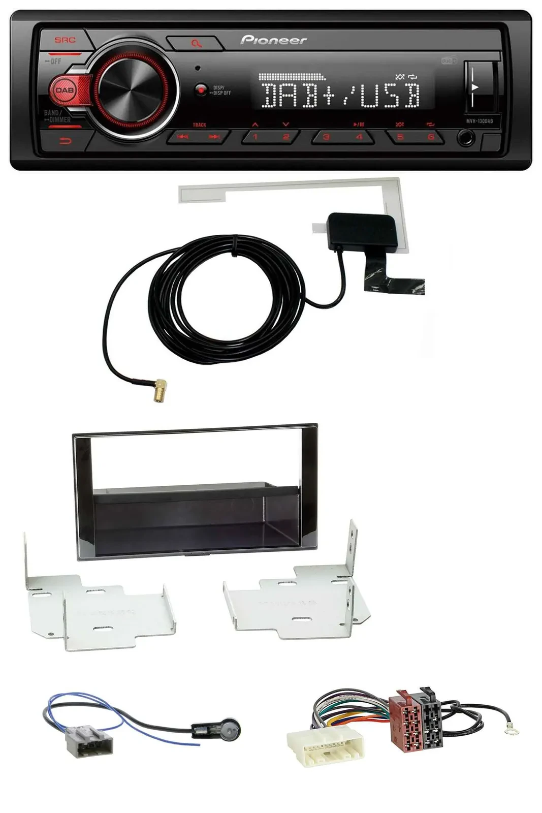 Pioneer 1DIN MP3 DAB USB AUX Autoradio für Nissan Micra (2013-2017) piano