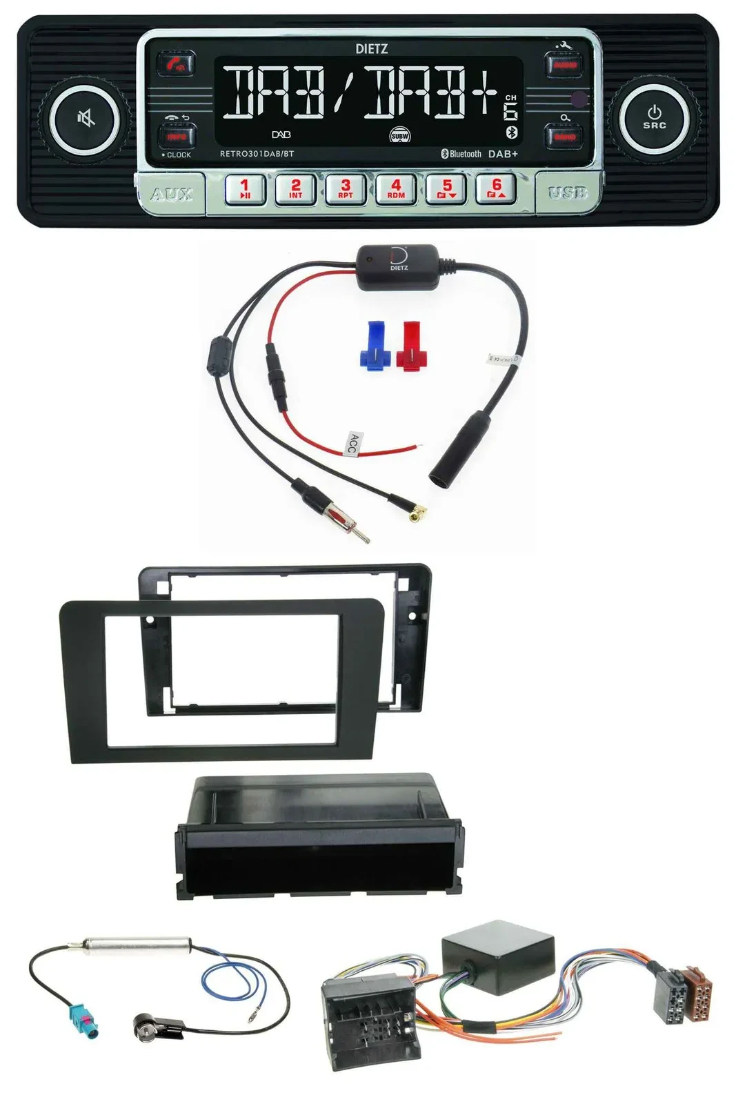 Dietz MP3 DAB Bluetooth USB Autoradio für Audi A3 8P 06-12 Symphony Infinity Akt