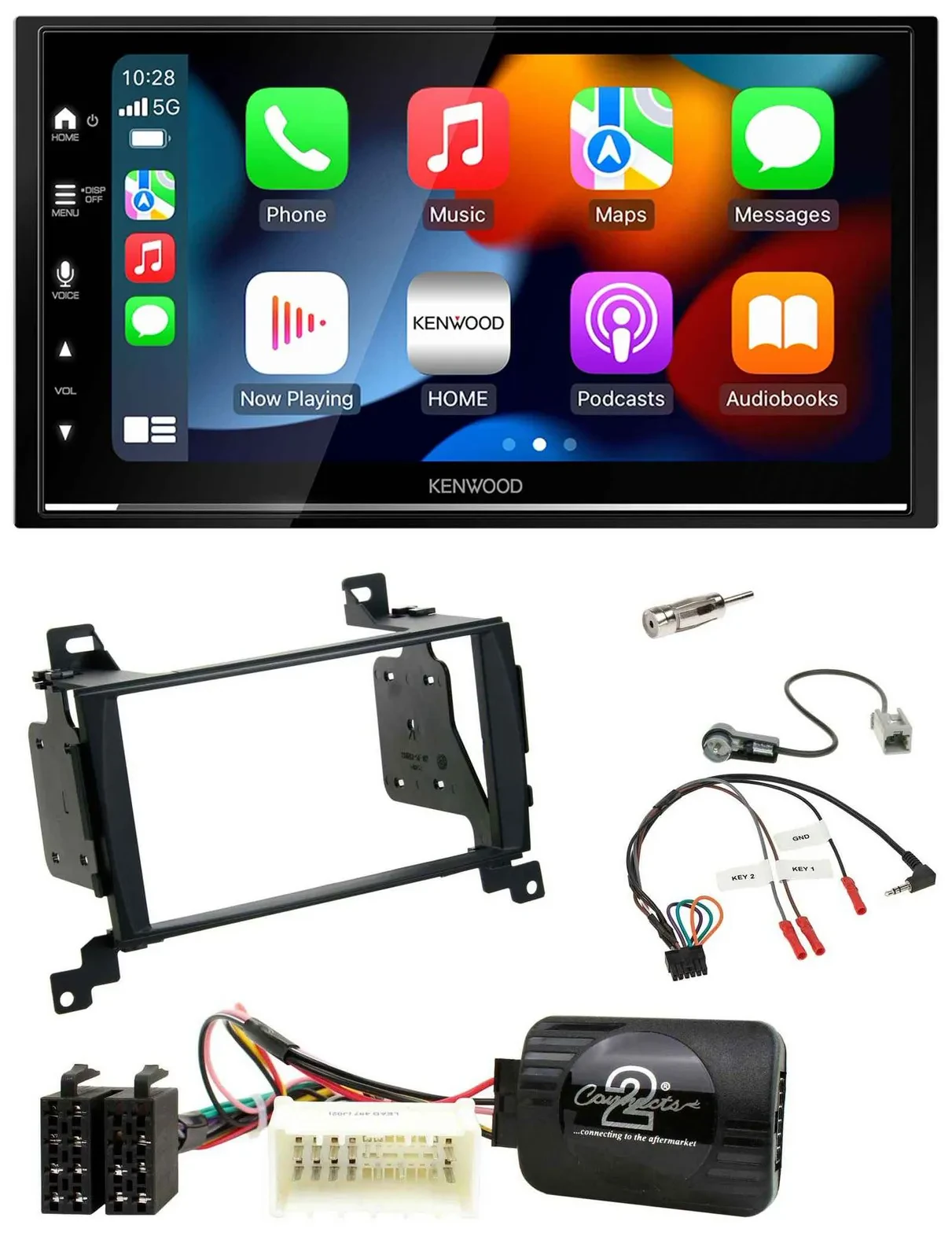 Kenwood DAB USB Bluetooth 2DIN Lenkrad Autoradio für Hyundai Santa Fe 07-12