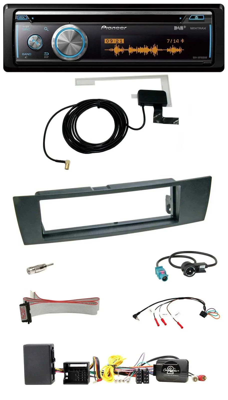 Pioneer Bluetooth DAB Lenkrad USB CD Autoradio für BMW 1er E87 2004-2013 Aktiv