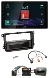 JVC DAB Lenkrad Bluetooth USB Autoradio für Skoda Fabia 5J 2007-2014
