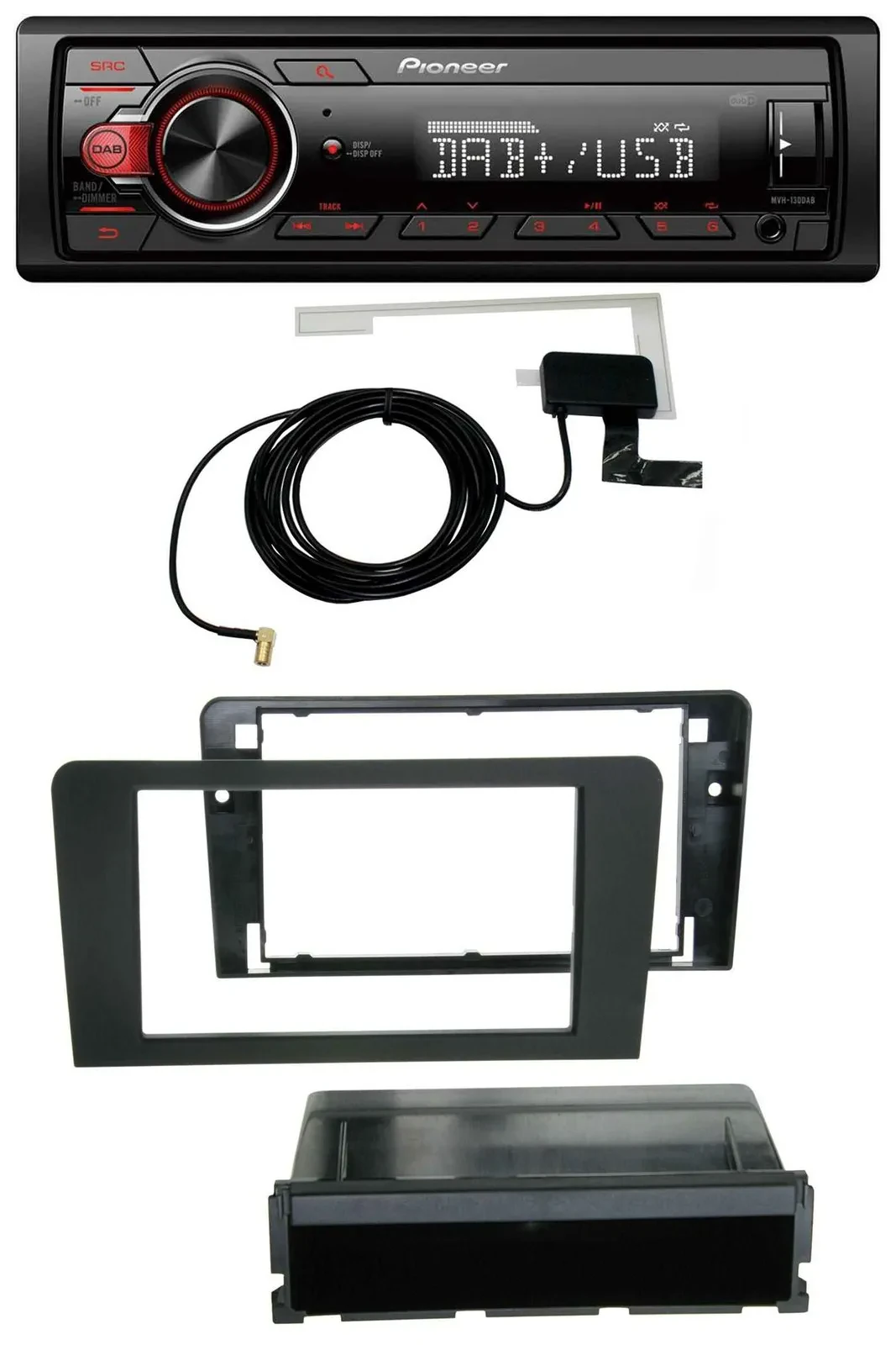 Pioneer 1DIN MP3 DAB USB Lenkrad Autoradio für Audi A3 8P 03-12 Bose Aktivsystem