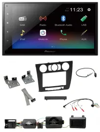 Pioneer USB Bluetooth DAB 2DIN Lenkrad Autoradio für BMW 1er PDC man. Klima E87/