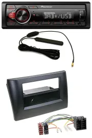 Автомагнитола для Fiat Stilo (192) 2001–2008 Pioneer 1-DIN, DAB, MP3, USB, AUX с монтажным карманом