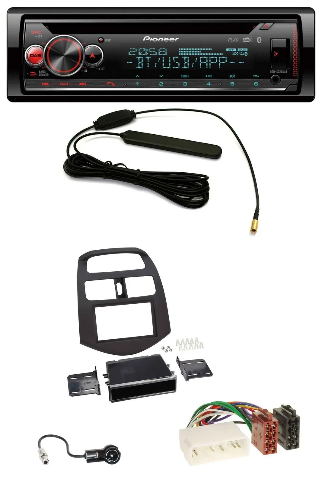 Автомагнитола для Chevrolet Spark (KLM 2012–2013) Pioneer USB DAB Bluetooth CD MP3