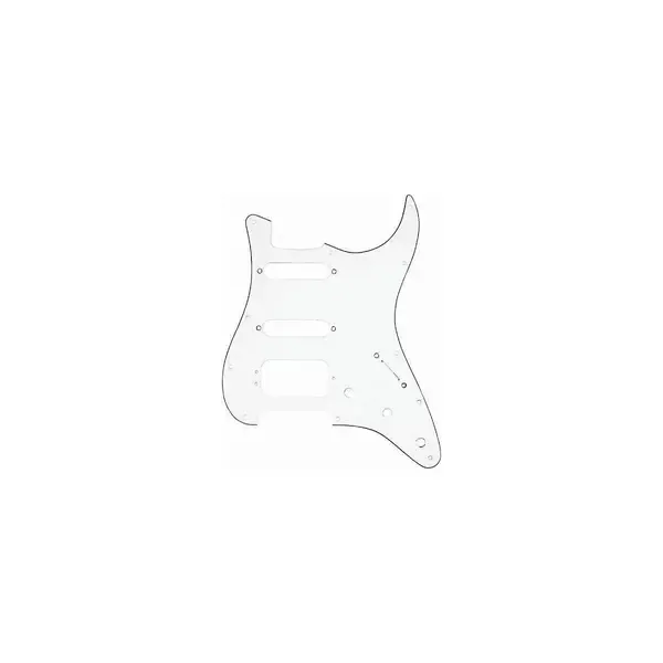 Панель для гитарной деки Fender 3-Ply 11-Hole Pickguard for HSS Stratocaster Guitars, White #0050671049