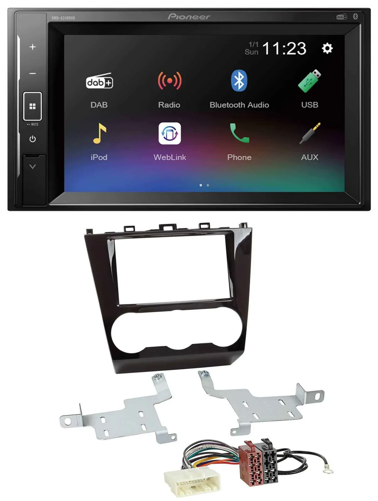 Pioneer DAB MP3 2DIN Bluetooth USB Autoradio für Subaru Forester ab 2015