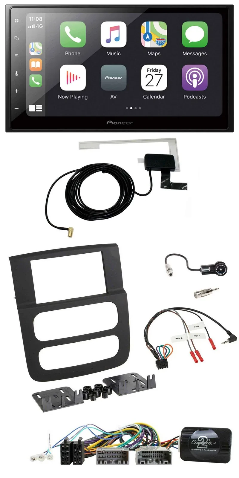 Pioneer USB Lenkrad 2DIN Bluetooth DAB Autoradio für Dodge RAM 2002-2006