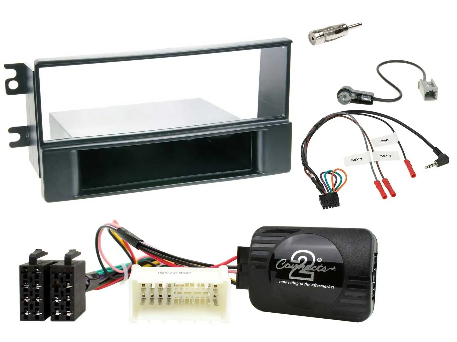 Адаптер рулевого управления для Kia Sportage II 2008–2010 Caraudio24 для DIN автомагнитолы (набор)