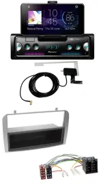 Pioneer DAB Bluetooth MP3 USB Autoradio für Alfa Romeo 147 GT silber Ablagefach