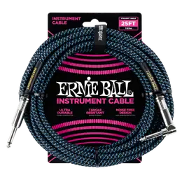 Инструментальный кабель Ernie Ball 6060 7.5м Braided Blue