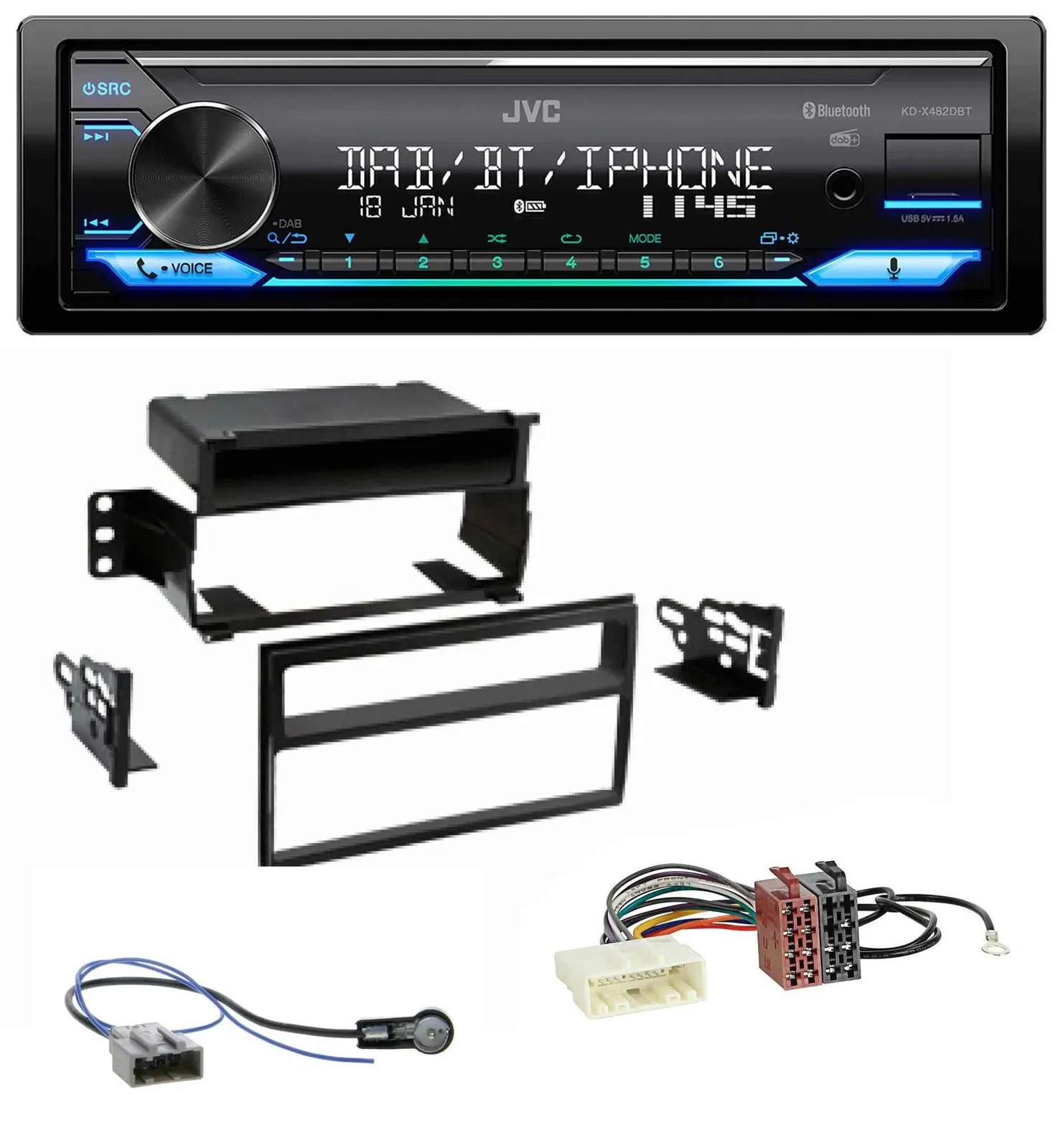 JVC Bluetooth DAB USB MP3 Autoradio für Nissan Tiida Versa C11 2007-2011