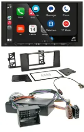 JBL USB 2DIN MP3 Bluetooth AUX Autoradio für BMW 5er E39 X5 E53 Aktivsystem Quad