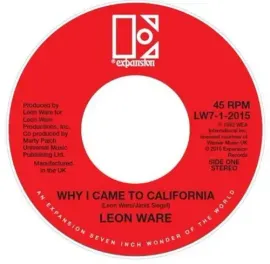Виниловая пластинка Leon Ware - Why I Came to California / Rockin' You Eternally [New 7" Vinyl] UK -