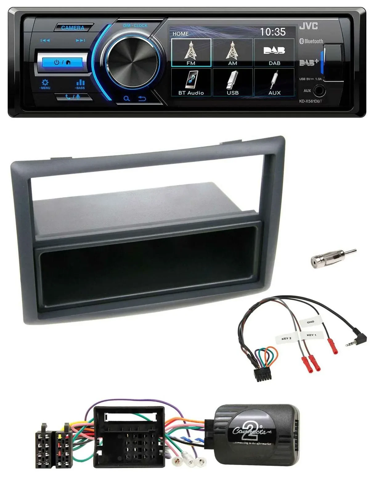 JVC Bluetooth Lenkrad USB DAB Autoradio für Renault Megane 2009-2012