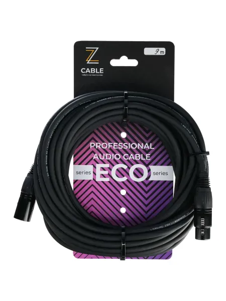 Микрофонный кабель ZZcable E1-XLR-M-F-0900-0 Black 9 м