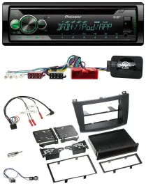 Автомагнитола Pioneer CD USB MP3 DAB для Mazda 3 (2009–2013), CAN-Bus, поддержка кнопок на руле
