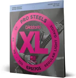 Струны для бас-гитары D'Addario ProSteels EPS170S 45-100