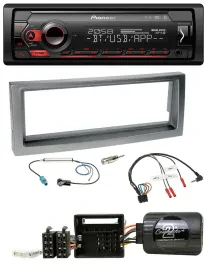 Автомагнитола Pioneer USB, DAB, Bluetooth, с поддержкой кнопок на руле, для Citroen C5 (с 2005), серый металлик