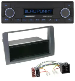 Автомагнитола Blaupunkt DAB USB Bluetooth MP3 для Fiat Idea (350, 2003–2011), серый