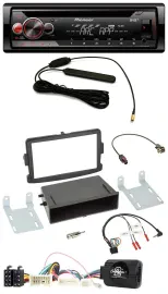 Pioneer CD USB Lenkrad DAB MP3 Autoradio für Dacia Logan Sandero ab 12 schwarz