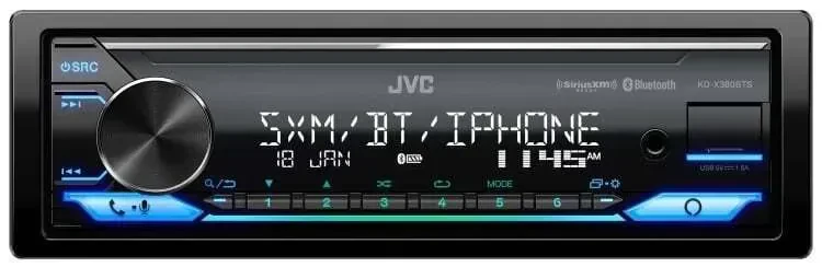 Автомагнитола JVC KD-X380BTS 1-DIN, Bluetooth, укороченный корпус