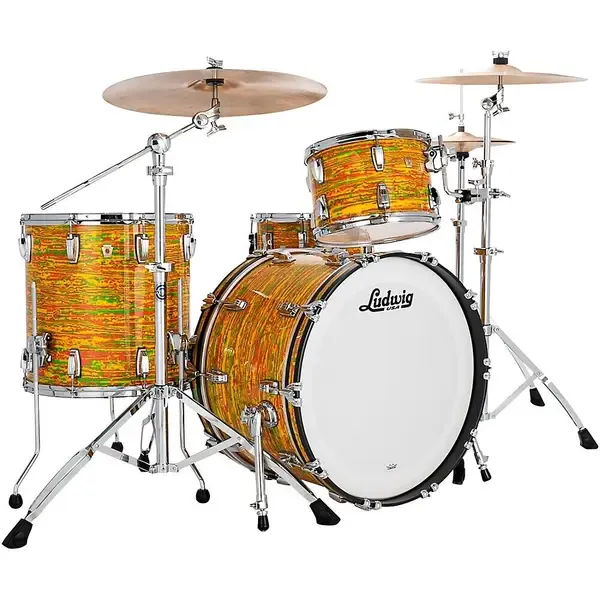 Ударная установка акустическая Ludwig Classic Maple 3-Piece FAB Shell Pack with 22 in. Bass Drum Citrus Mod