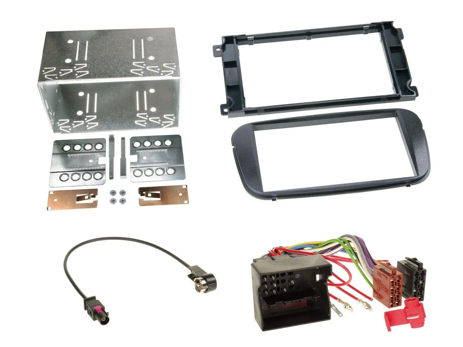 Einbauset Doppel DIN Autoradio für Ford S-Max Mondeo ab 2007 Profi schwarz