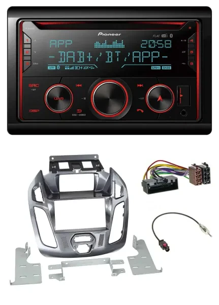Pioneer 2DIN DAB MP3 Bluetooth USB CD Autoradio für Ford Transit Connect mit Dis