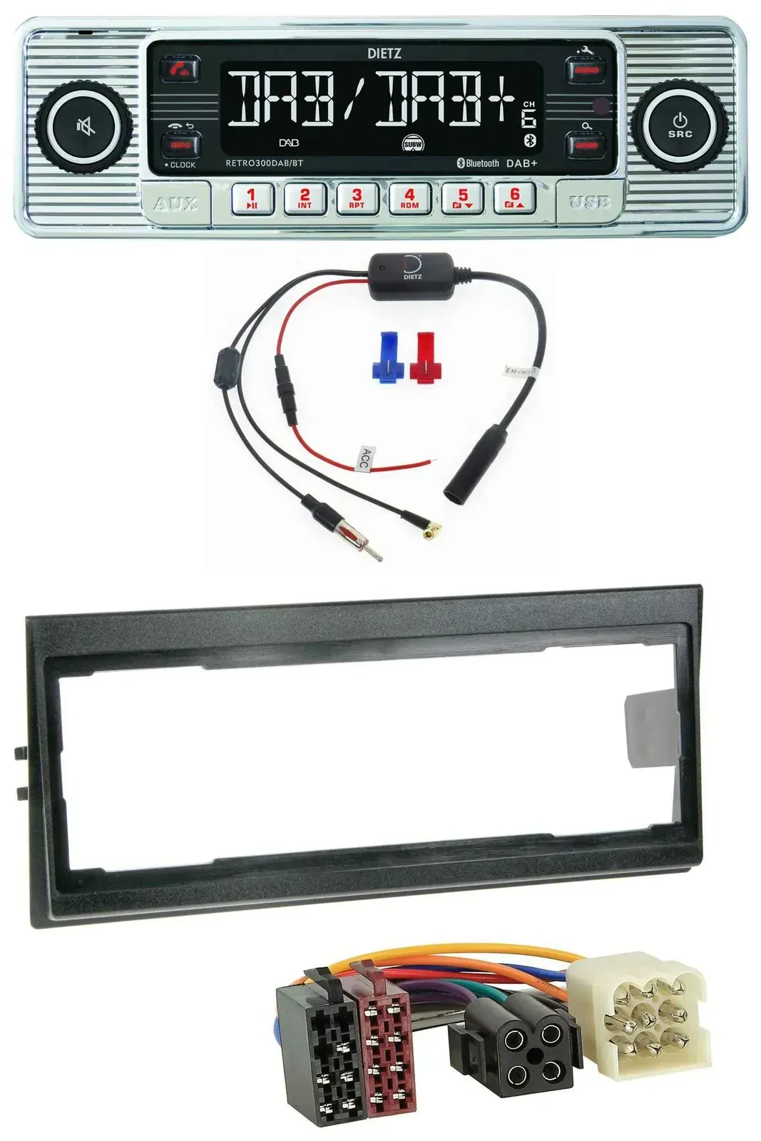 Dietz DAB USB MP3 Bluetooth Autoradio für Volvo 740, 760 (1982-1992)