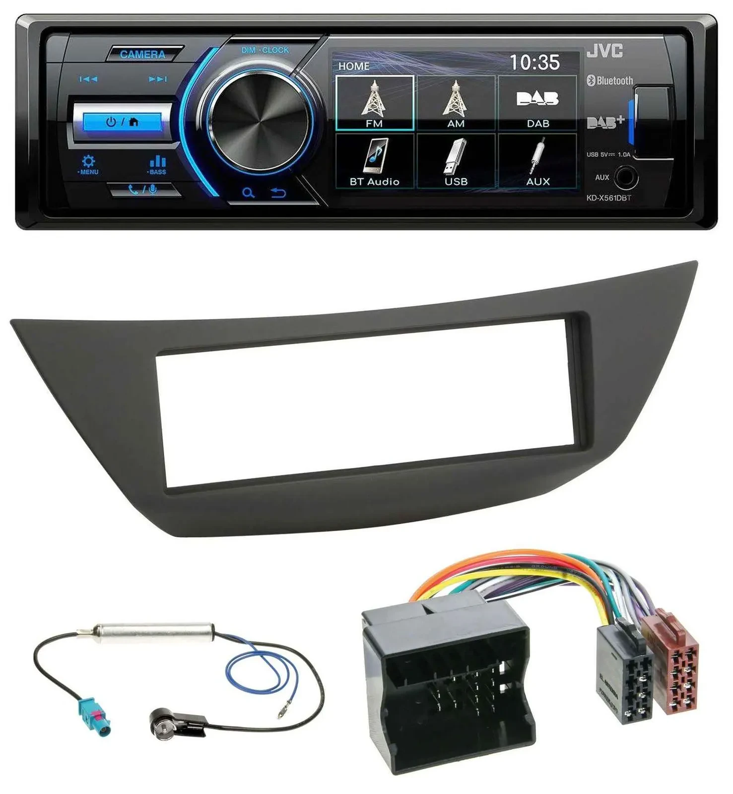 JVC Bluetooth MP3 USB DAB Autoradio für Renault Laguna 3 (ab 2008)