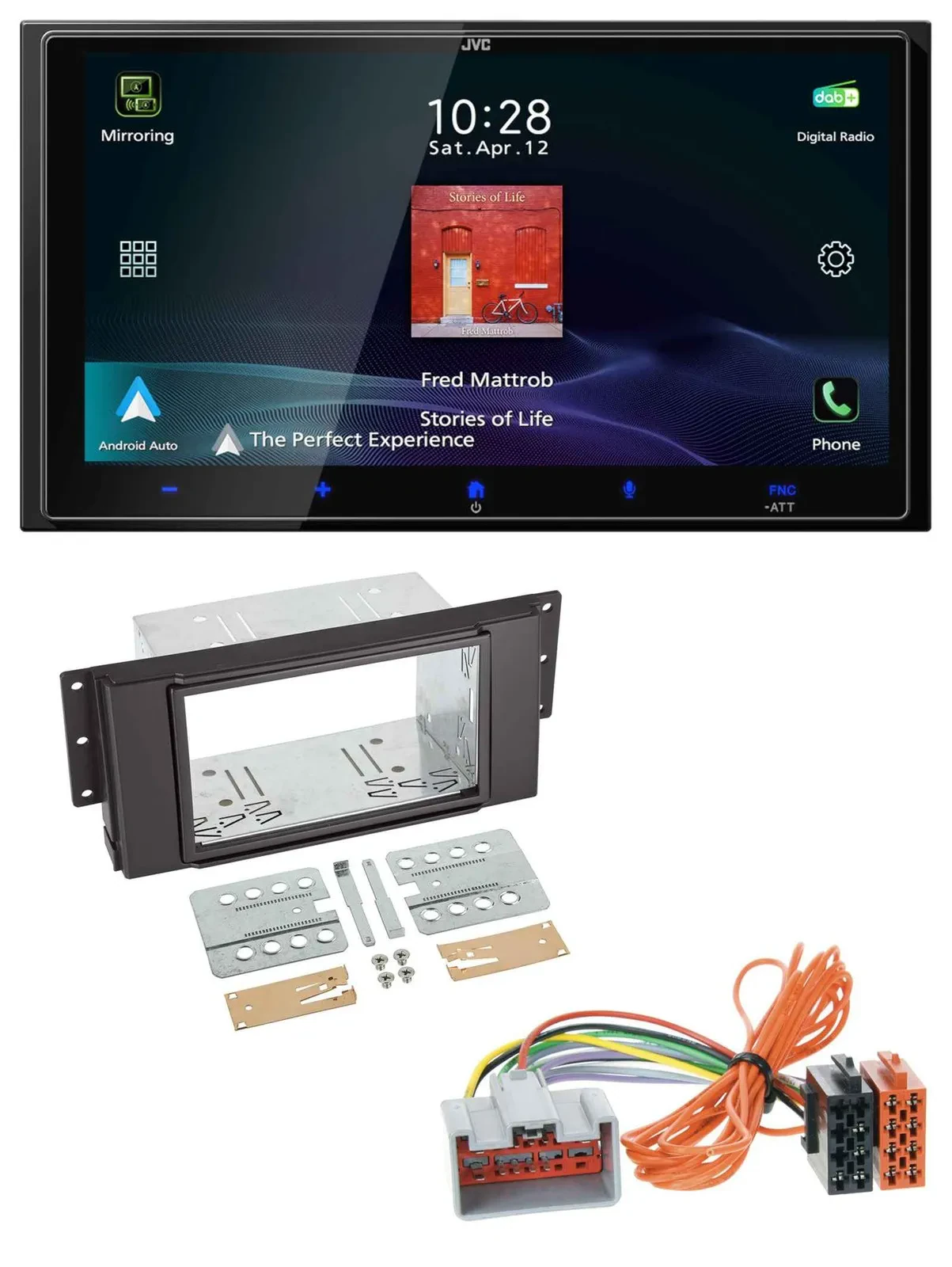 JVC USB Bluetooth 2DIN DAB MP3 Autoradio für Land Rover Free Lander 11-12