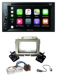 Pioneer MP3 USB DVD Bluetooth DAB 2DIN Autoradio für Kia Sportage 3 SL 10-15 sil