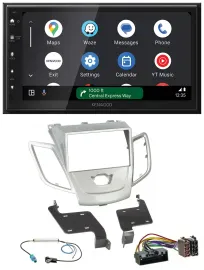 Kenwood DAB Bluetooth USB MP3 2DIN Autoradio für Ford Fiesta 2010-2017 silber