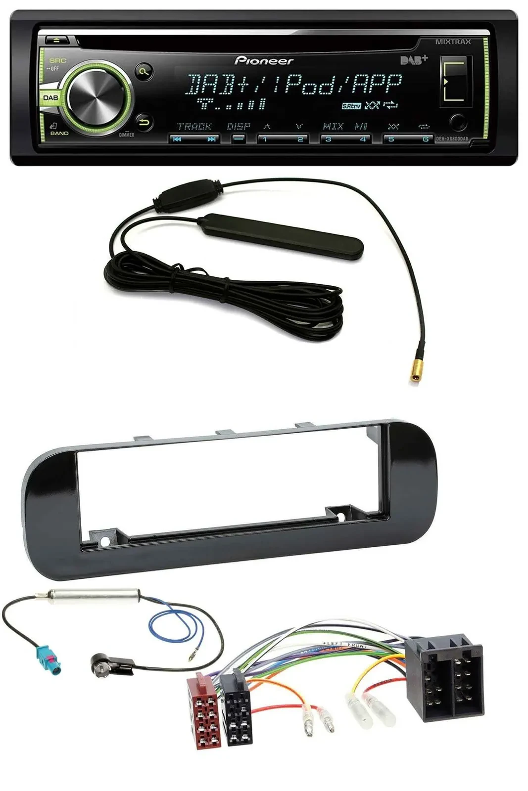 Автомагнитола для Fiat Panda (с 2012) Pioneer CD/MP3/USB, DAB, AUX, глянцевая