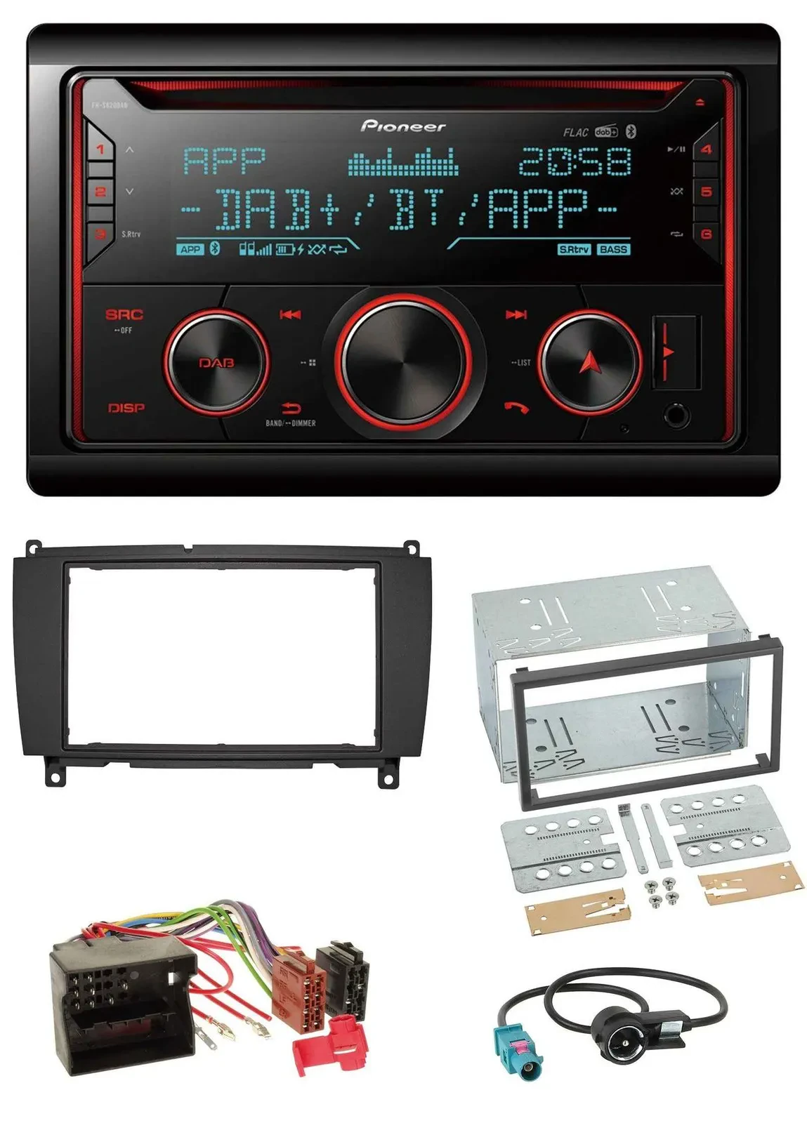Pioneer 2DIN DAB MP3 Bluetooth USB CD Autoradio für Mercedes CLK C209 A209 04-10