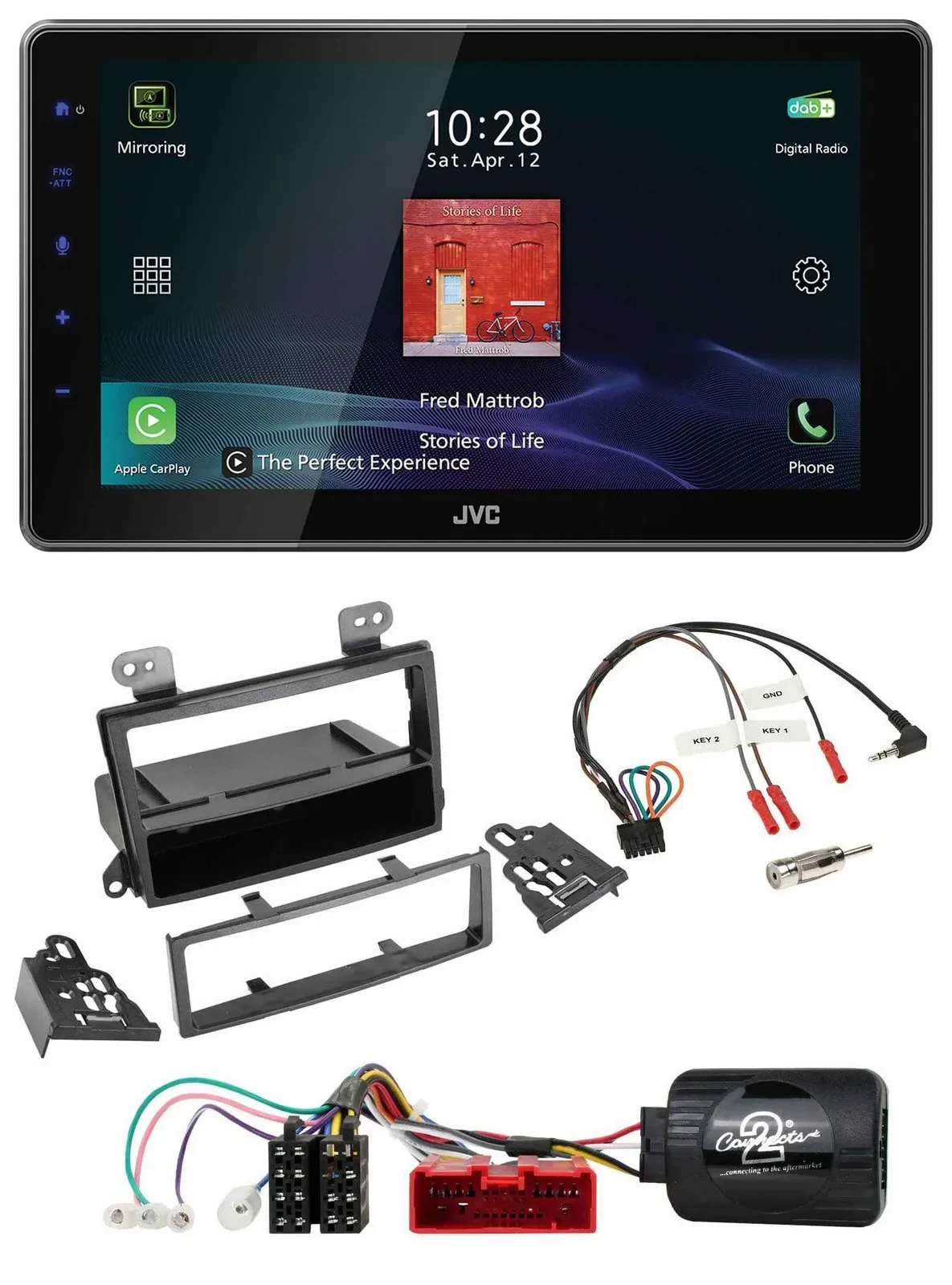 JVC DAB Lenkrad Bluetooth USB Autoradio für Mazda MPV (2000-2006)