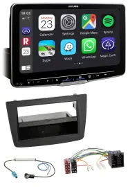 Alpine Bluetooth MP3 USB DAB Autoradio für Alfa Romeo Mito 955 08-14 ISO schwarz