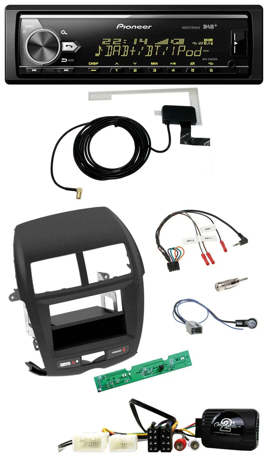 Автомагнитола Pioneer Bluetooth, DAB, USB для Mitsubishi ASX 2010–2014