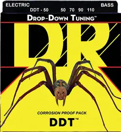 Струны для бас-гитары DR Strings Drop-Down Tuning DDT-50 50-110