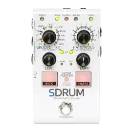 DigiTech SDrum Strummable White Drum Pedal for Bassists and Guitarists