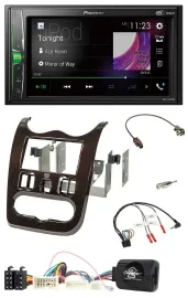 Автомагнитола Pioneer 2-DIN, DAB, USB, Bluetooth, для Dacia (с 2012), тёмно-коричневая, поддержка управления с руля