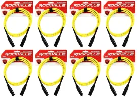 Микрофонный кабель Rockville RCXFM6P-Y Yellow 1.8 м (8 штук)