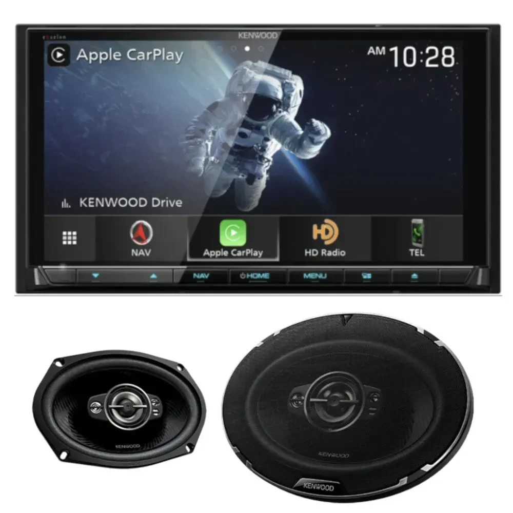 Автомагнитола Kenwood DNX997XR + KFC-6998RS 6.75" сенсорный экран, коаксиальные динамики 6x9" (набор)