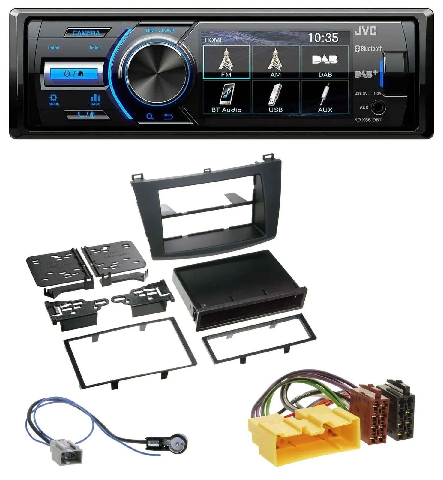 JVC Bluetooth MP3 USB DAB Autoradio für Mazda 3 (ab 2009)