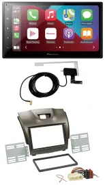 Pioneer USB Bluetooth DAB MP3 2DIN Autoradio für Isuzu D-Max ab 2012 grau